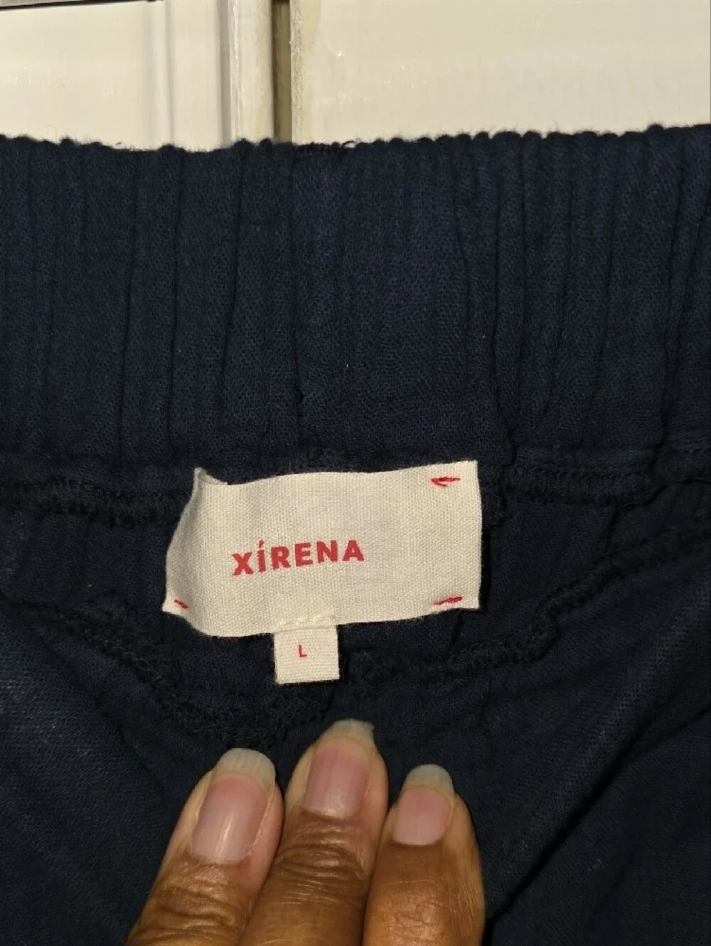 XiRENA Navy Blue Cotton Two-Piece Pant Set Sz L - Picture 5 of 10